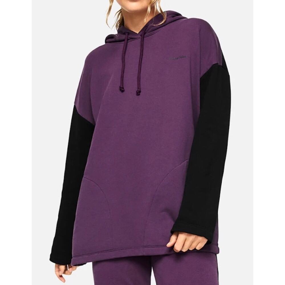 OUTDOOR VOICES Soft Cotton Oversized Hoodie Purple Black M